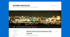 Desktop Screenshot of blog.anthemvoice.org